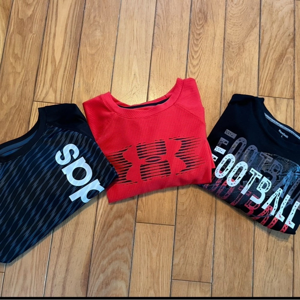 Adidas,Reebok & Under Armour Graphic Long Sleeve Tees (Lot of 3)